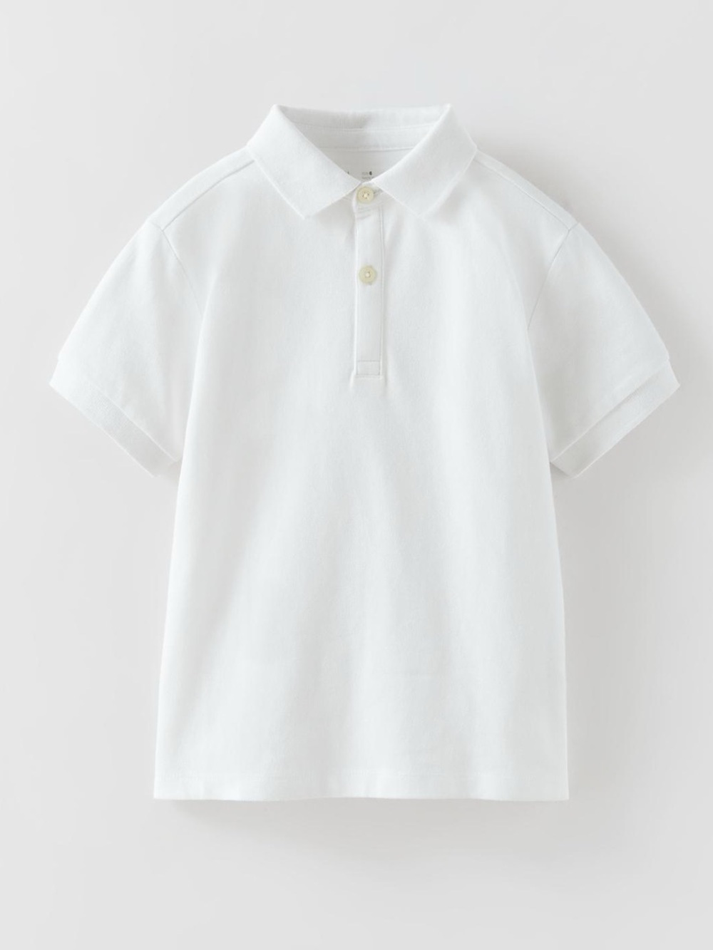 ZARA Boys White Polo Shirt Size 7–8 (128 cm) Classic Cotton School Uniform Tee